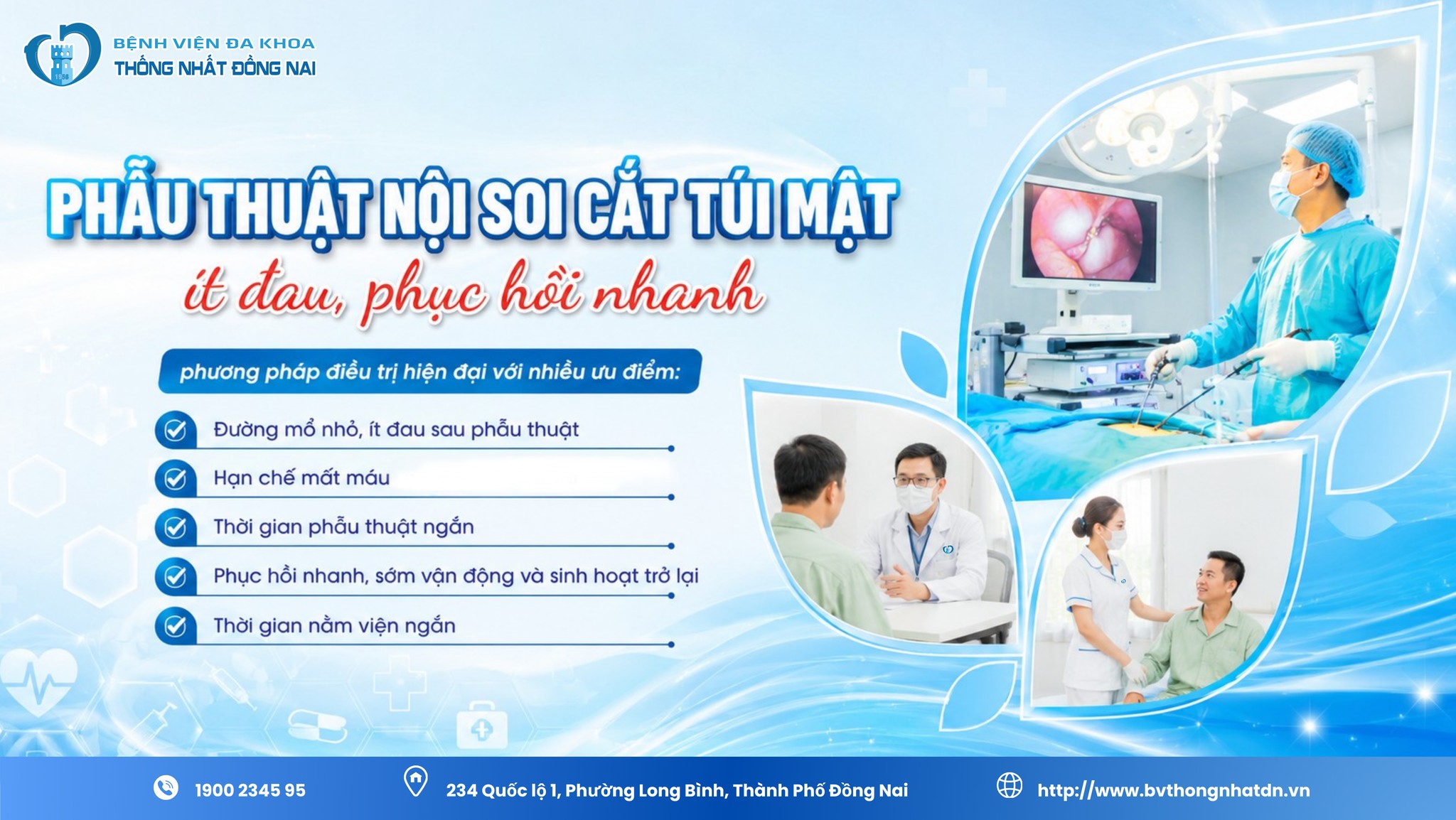 PHẪU THUẬT NỘI SOI CẮT TÚI MẬT – ÍT ĐAU, PHỤC HỒI NHANH