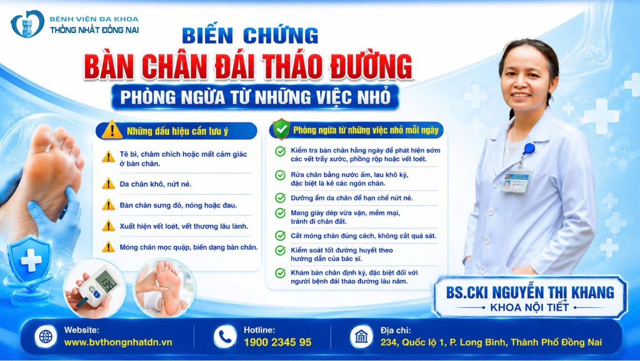 BIẾN CHỨNG BÀN CHÂN ĐÁI THÁO ĐƯỜNG: PHÒNG NGỪA TỪ NHỮNG VIỆC NHỎ