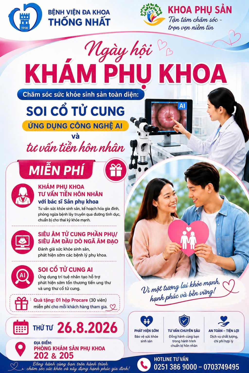 HÃY THAM GIA NGÀY HỘI KHÁM PHỤ KHOA ĐỂ KIỂM TRA SỨC KHỎE VÀ NHẬN NHIỀU QUÀ TẶNG HẤP DẪN